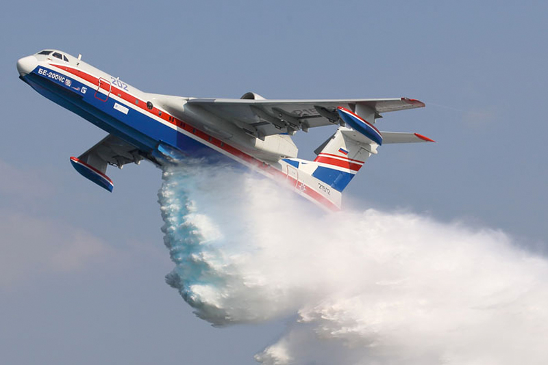 Russian Be-200 amphibious aircraft will take up fire extinguishing